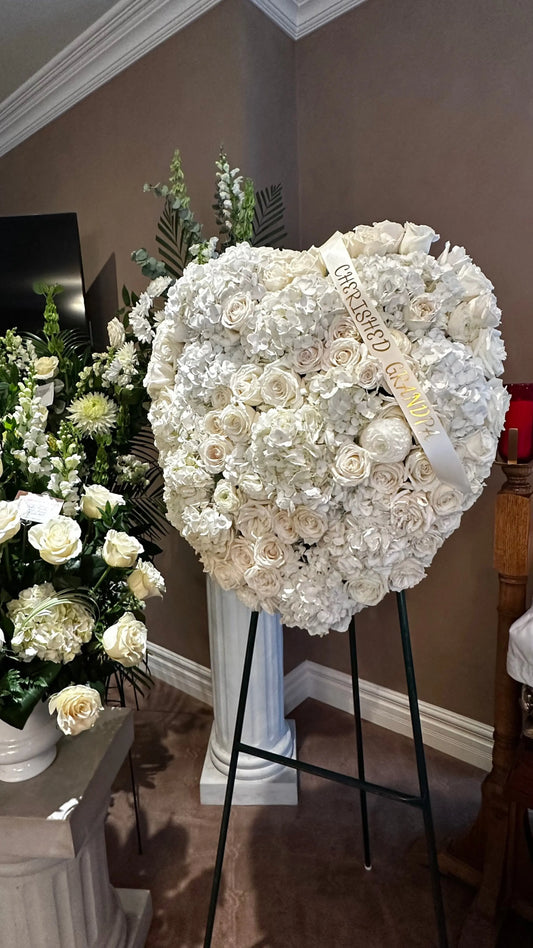 Elegant Remembrance Standing Heart Eloquent flora