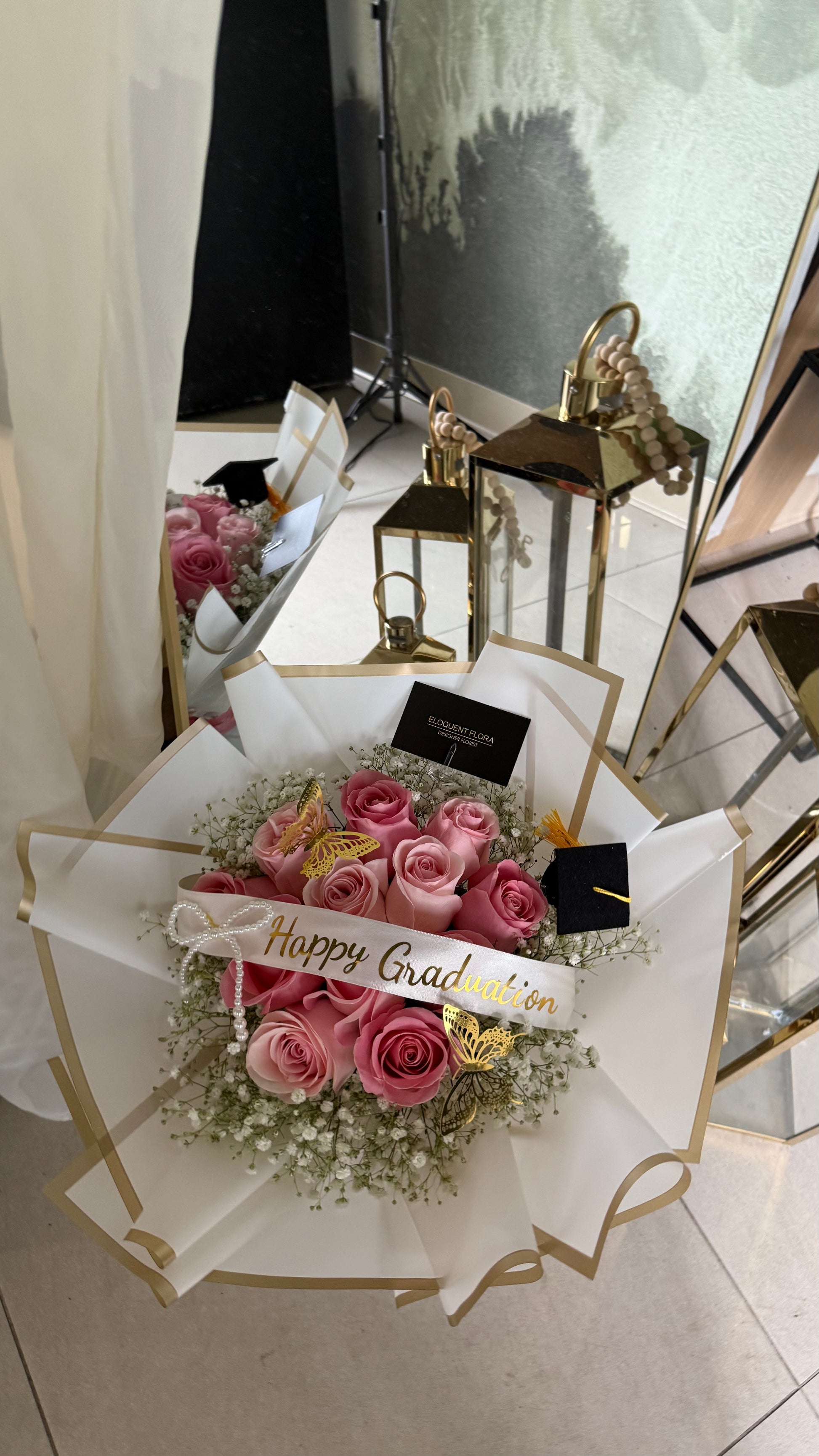 Happy Graduation Flowers Bouquet - Eloquent Flora